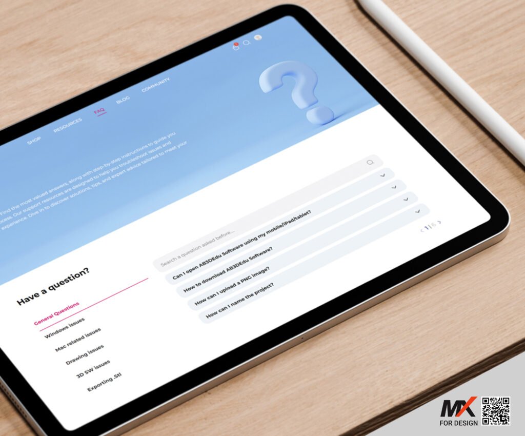 website faq page design website development max4design